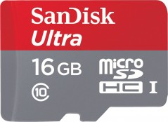 Ultra microSDHC 16GB + SD Adapter 80MB/s Class 10 UHS-I