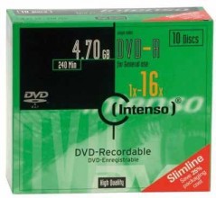 DVD-R 4,7GB 10er Slimcase 16x