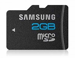 microSD Karte Class4 2GB (inkl. Adapter)